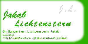 jakab lichtenstern business card